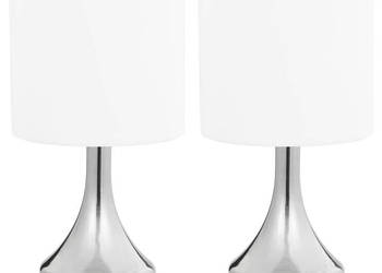 Lampy stołowe 2 szt. dotykowe białe E14 WM-51040