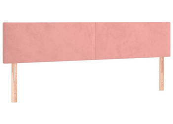 Zagłówek do łóżka z LED różowy 180x5x78/88 cm aksamit WM-3121397