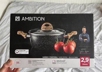 Nowy garnek Ambition z przykrywką. 2,9 litr