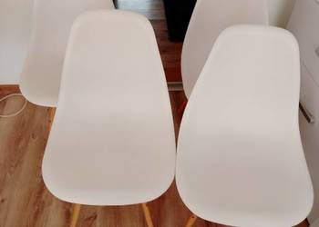 Krzesła Skandynawskie Nowoczesne Białe drewniane nogi