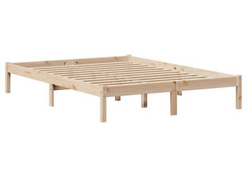 Rama łóżka bez materaca lite drewno sosnowe 120x190 cm WM-3301424