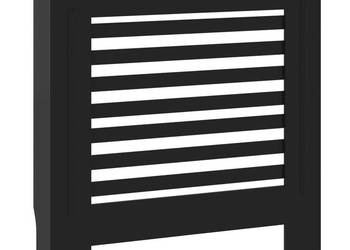 vidaXL Osłona na kaloryfer, MDF, czarna, 78 cm(SKU:325564)