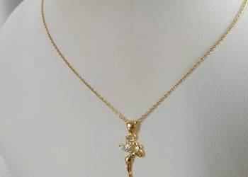 Złota Nowa celebrytka z cyrkoniami dł.42-45cm. pr.585 Złota Nowa celebrytka z cyrkoniami dł.42-45cm. pr.585