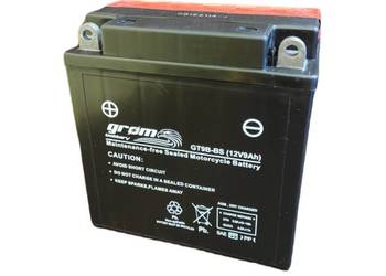 Akumulator motocyklowy GROM GT9B-BS YT9B 12V 9Ah 120A L+