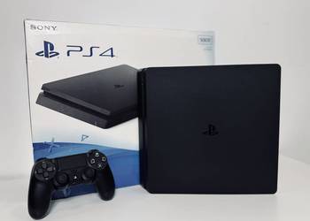 KONSOLA SONY PLAYSTATION 4 SLIM PS4 500GB + PAD + OKABLOWANIE - KOMPLET!