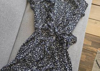 Sukienka letnia granatowa kopertowa S