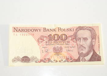 Stary banknot 100 złotych Waryński 1988 antyk