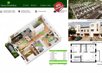 Do sprzedaży mieszkanie 62.05m2 3-pokojowe Tarnów Skrzyszowska