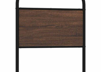 Wezgłowie brązowy dąb 80 cm stal i materiał drewnopochodny WM-4100334