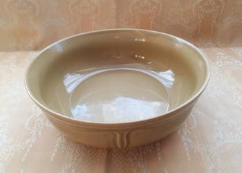 Misa,miska porcelit Pruszków średnica 23cm.Oliwkowa.