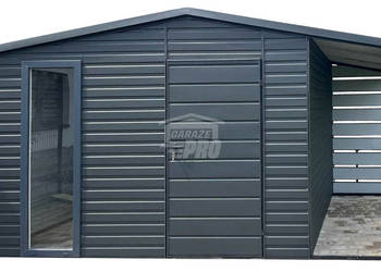 Schowek - Domek Ogrodowy 4x2,5m + Wiata 1x2,5m  Okno Drzwi rynny  GP568