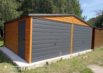 Garaż blaszany, 6x6 . Wzmocniony profilami PRODUCENT SZYBKA REALIZACJA