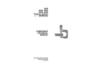 JOHN DEERE 3029, 4039, 4045, 6059, 6068 silnik inst. naprawy