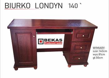 BIURKO 140` LONDYN Orzech Dąb Natural Lakierowany Producent Mebli BEKAS