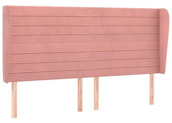 Zagłówek uszak różowy 183x23x118/128 cm aksamit WM-3118161