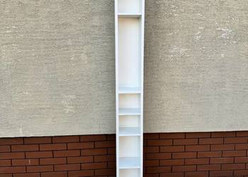 Słupek z półkami stojak na płyty biały regał szafka Słupek z półkami stojak na płyty biały regał szafka