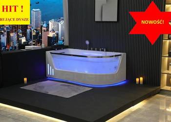 Dysze obrotowe Wanna z hydromasażem EBX-373 R prostokątna 166cmx81cmx63cm p