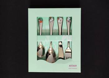 MUMINKI sztućce dla dzieci - Zima - zestaw 4 elementy - Hackman/Arabia