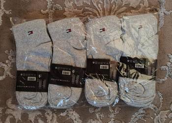 Skarpety męskie Tommy Hilfiger DRI-FIT - szare 12-pak, rozmiar L