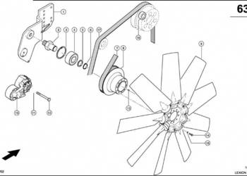 Claas Lexion 560 NAPINACZ PASA 0007964490 (Napęd wentylatora)