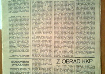 Sprzedam gazetki solidarności dolnośląskiej z 1980 i 1981 r.