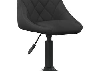 Krzesło stołowe czarne obite aksamitem WM-3088810