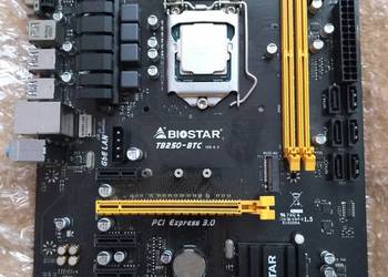 Komputer Płyta główna Biostar TB250 Intel G3930 Asus Rx570 4gb 128ssd
