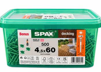 SPAX WKRĘTY TARASOWE 4,5 × 60 mm – 500 SZT. + GRATISY