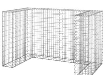 Gabionowa osłona do koszy na śmieci stal 180x100x110 cm WM-151299