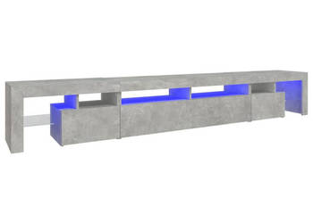 Szafka pod TV z oświetleniem LED szarość betonu 260x365x40cm WM-3152781