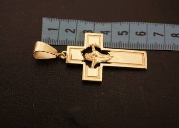 PIĘKNY ZŁOTY KRZYŻYK PRECYZYJNIE WYKONANY KRZYŻ 16G