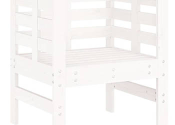 Krzesła ogrodowe 2 szt. białe 615x53x71 cm drewno sosnowe WM-825129