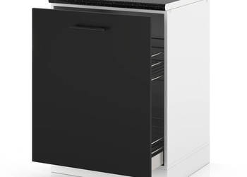 Szafka Kuchenna Stojąca Z Blatem Szafka Cargo 60cm Spremium Czarny Mat