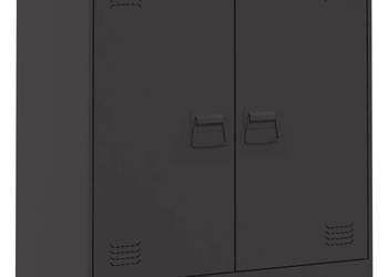 Szafka boczna czarna 67x39x73 cm stal WM-841673