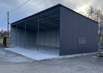 Wiata garażowa 16x6 Antracyt w cenie montaż oraz transport