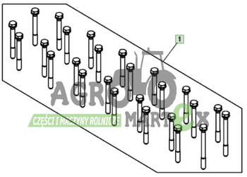 RE532993 ZESTAW ŚRUB GŁOWICY JD CLAAS