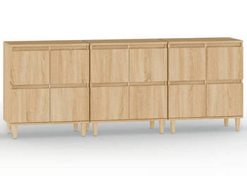 Komody 3 szt. dąb sonoma 60x35x70cm materiał drewnopochodny WM-3185770