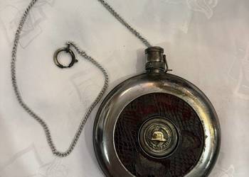 Kieszonkowa manierka na łańcuszku z emblematem - Militaria Wehrmacht