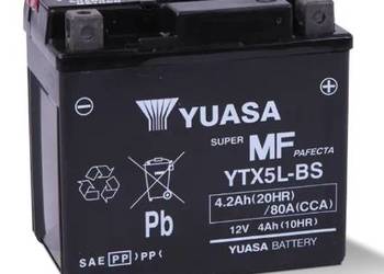 Akumulator motocyklowy YUASA YTX5L-BS AGM 4,2Ah 80A