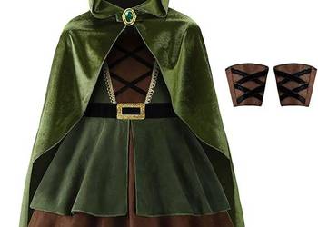 Haloween Kostium Łucznika Dla Dziewczynek Z Peleryną Relibeauty R.140