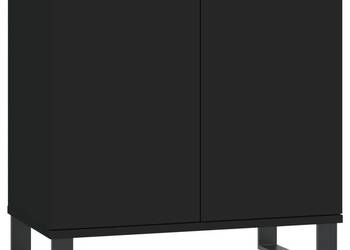 Szafka łazienkowa czarna 58x33x60 cm materiał drewnopochodny WM-831589