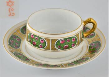 Secesyjna filiżanka mocca Lettin - Baensch Saksonia 1910r