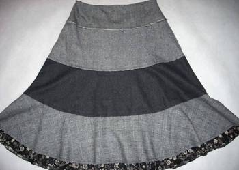 Spódnica jesienna Tweed Melanż j NOWA 38 40
