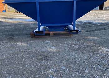 Kosz zasypowy do big bag, bufor, paczkarka 1,2 m3