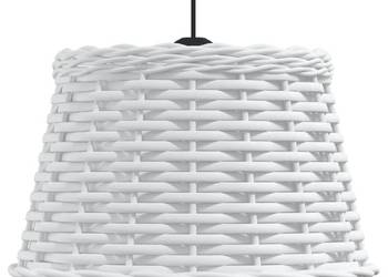 vidaXL Klosz lampy wiszącej, biały, Ø38x23 cm(SKU:364368)