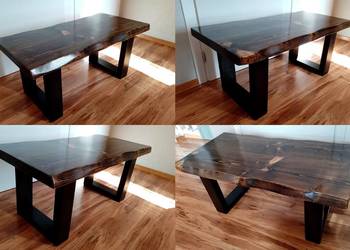 stolik kawowy rustyk z drewna drewniany ława stół 100cm X04