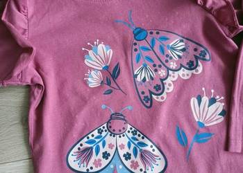 Bluzka koszulka dziewczęca na długi rękaw fioletowa 116