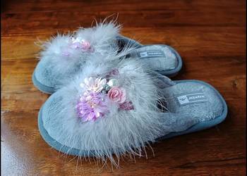 Kapcie damskie domowe z futerkiem JOMIX wygodne 38 Okazja -50%