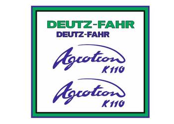 Naklejki Deutz-Fahr Agrotron k110 Ciągnik Traktor Nalepki
