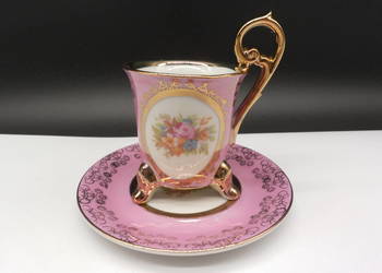 Filiżanka Demitasse na Nóżkach – Róż i Złoto